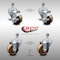 Service Caster 3 Inch SS High Temp Phenolic Swivel 3/8 Inch Threaded Stem Caster Brakes, 2PK SCC-SSTS20S314-PHSHT-381615-2-TLB-2 - alternate 3